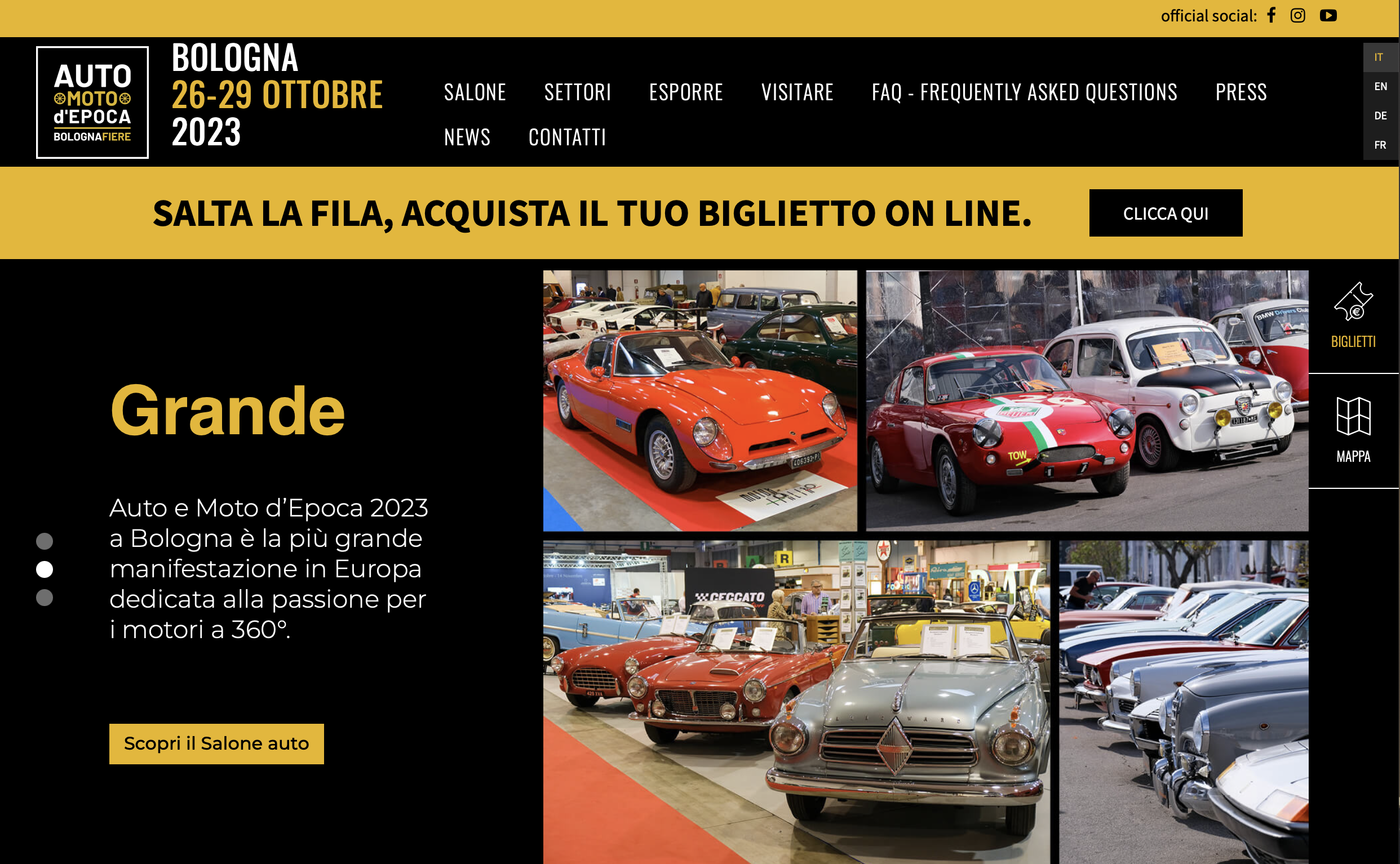 VISITA AUTO MOTO D’EPOCA A BOLOGNA venerdì 27 ottobre 2023 